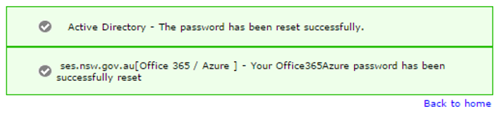 Password reset successfully screen shot