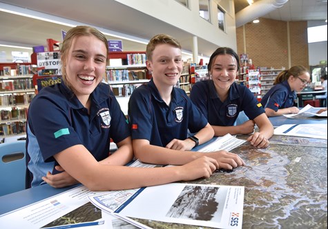 Students working on new school programs hosted on the NSW SES website