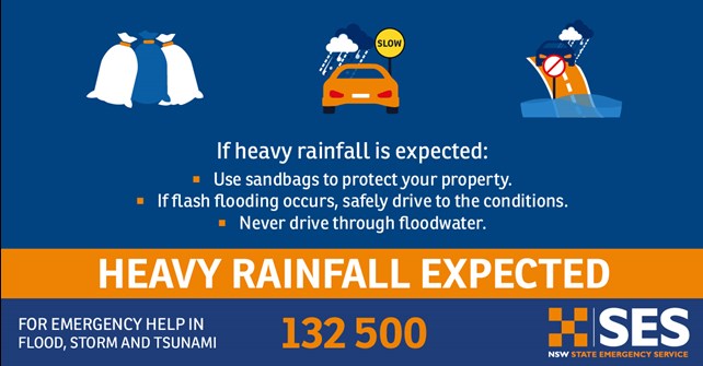 Heavy Rainfall Expected graphic