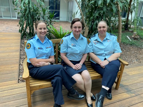 NSW SES Zone Commanders (L TO R NSW SES Zone Commanders Tammy Shepley, Brigid Rice and Allison Flaxman
