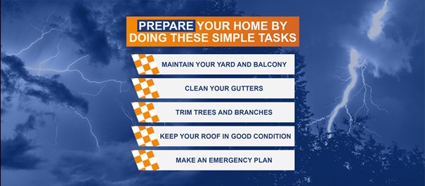 Prepare your home by doing these simple things graphic