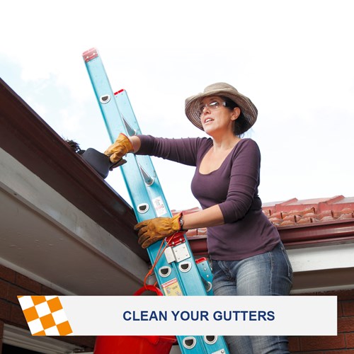 Clean your gutters graphic