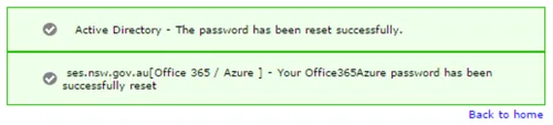 Successful reset password