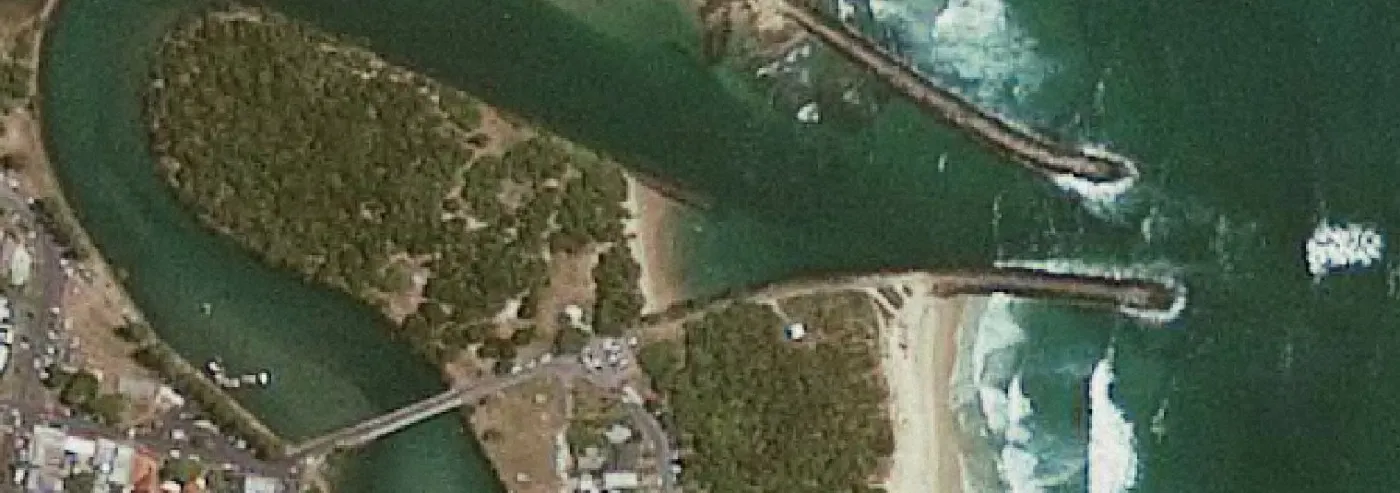 Map view of the Brunswick river