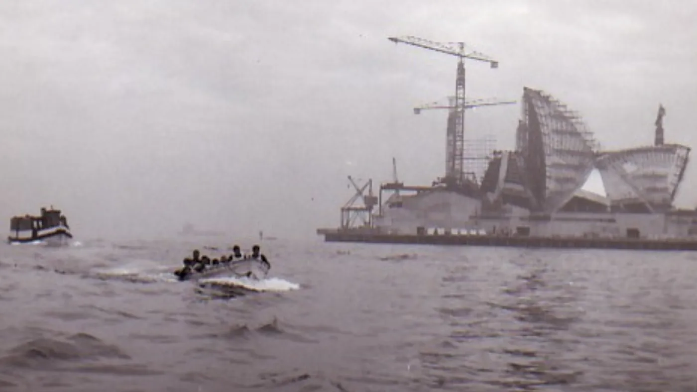 Sydney Harbour 25 June 1965 Opera House at rear 