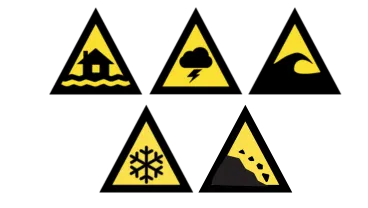 AWS Advice Warning icons