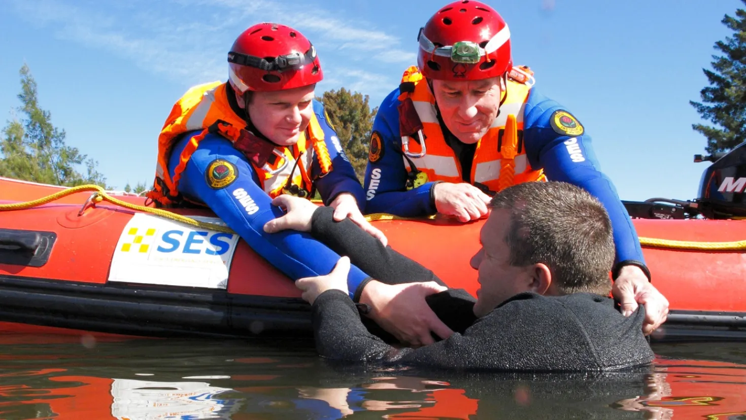 Flood rescue operator