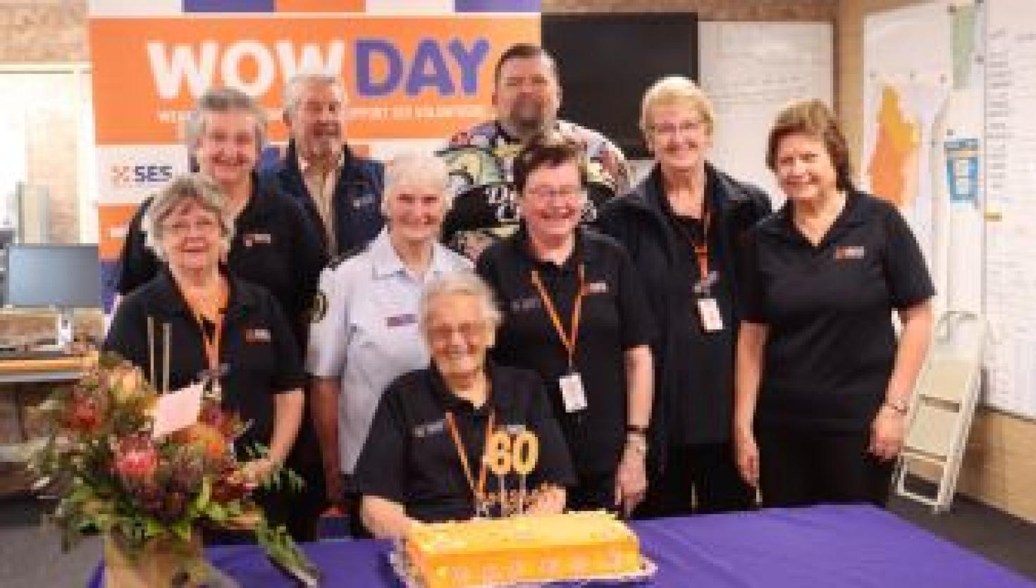 NSW SES volunteer Mrs Patricia Crowe celebrated six decades of dedicated service to the NSW SES at Graftono headquarters.