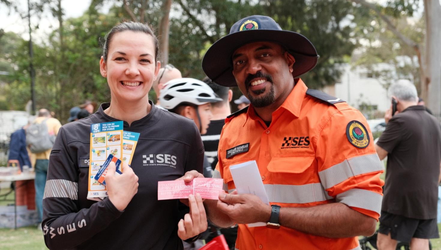 NSW SES volunteers at an event