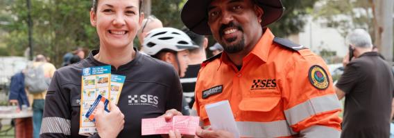 NSW SES volunteers at an event